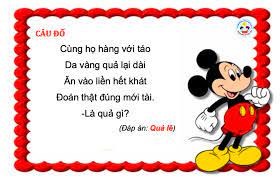 Câu đố hay cho bé