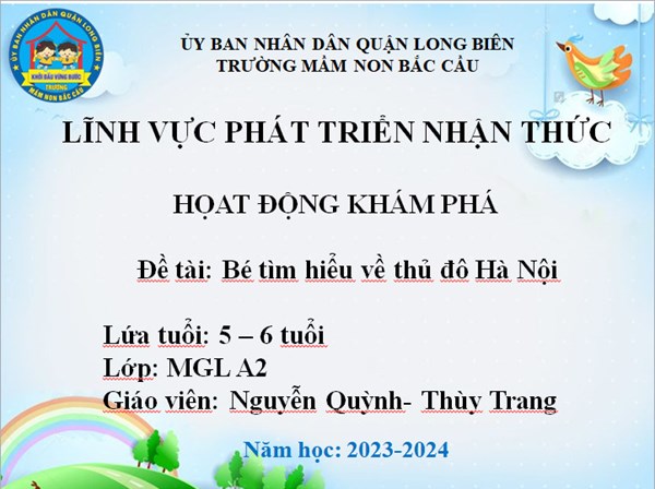KPXH: Tìm hiểu về thủ đô Hà Nội- MGL A2