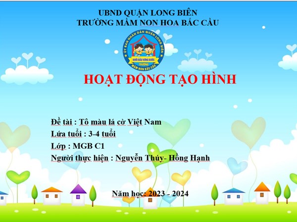 Tạo Hình: Tô màu lá cờ Việt Nam- MGB C1