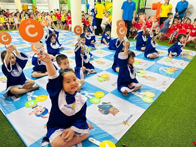 Trường MN Bồ Đề phối hợp với Trung tâm Enprie tổ chức chương trình   Rung chuông vàng  năm 2024.