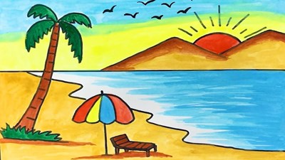 Tạo hình :  Vẽ bài biển mùa hè 