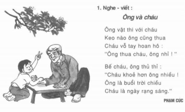 Bài thơ Ông Và Cháu (Phạm Cúc)