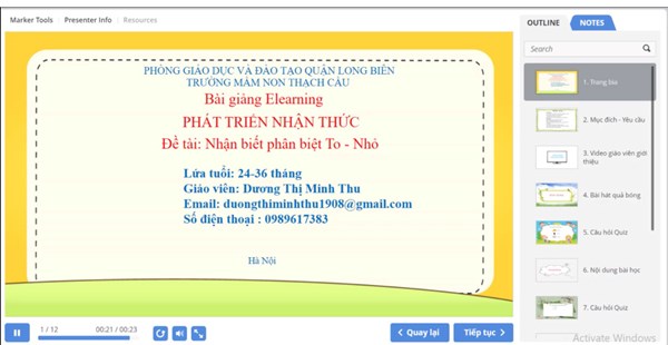 Lĩnh vực: PTNT- Đề tài: Nhận biết phân biệt To - Nhỏ. Lứa tuổi 24 -36 tháng. Giáo viên: Dương Thị Minh Thu.