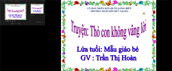 LQVH: Truyện: Thỏ con không vâng lời cô giáo Trần Hoàn