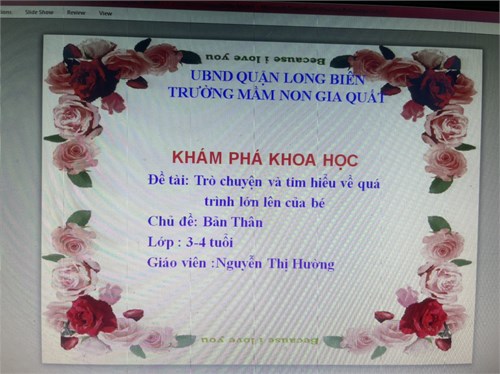 KPKH: Trò chuyện về quá trình lớn lên của bé_ GV Nguyễn Thị Hường