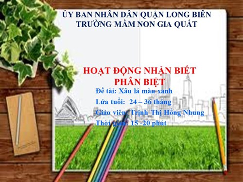 NBPB: Xâu lá màu xanh- GV: Trịnh Thị Hồng Nhung
