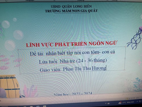 PTNN :Con tôm- Con cá - Gv : Phan Thị Thu Hương