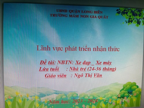 PTNT : NBTN Xe đạp - Xe Máy - Gv : Ngô Thị Vân.