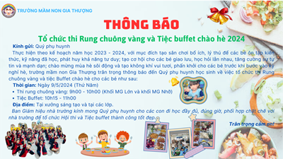<a href="/thong-bao/thong-bao-to-chuc-thi-rung-chuong-vang-va-tiec-buffet-chao-he-2024/ctfull/6221/808577">Thông báo: Tổ chức thi Rung chuông vàng và Tiệc<span class=bacham>...</span></a>