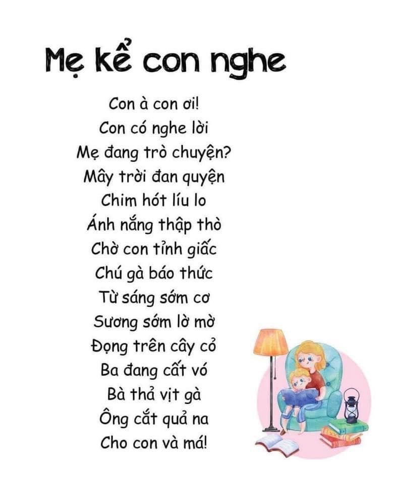 Tho: Mẹ kể con nghe