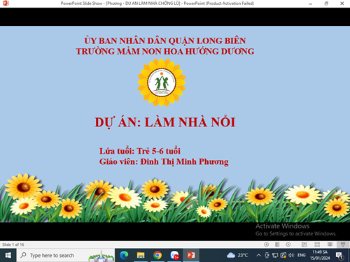 Bài giảng STEAM: Làm nhà nổi - Lứa tuổi: 5-6 tuổi - GV: Đinh Thị Minh Phương