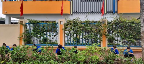 Đoàn viên thanh niên trường MN Hoa Hướng Dương tổ chức ra quân dọn dẹp vệ sinh môi trường xung quanh sân trường chào mừng Kỷ niệm 93 năm Ngày thành lập Đoàn TNCS Hồ Chí Minh 26/3/1931-26/3/2024