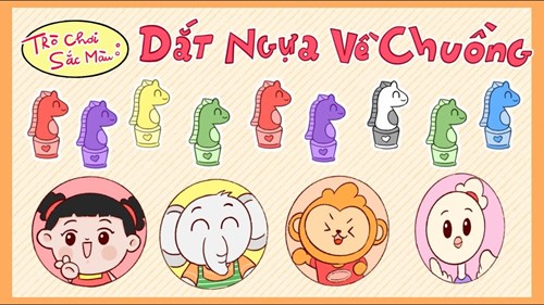 Dạy Bé Học Màu Sắc| Đưa ngựa về chuồng | Learn Vietnamese colors | Colors for Kids | Voi TV