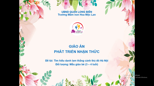 Đề tài: Tìm hiểu danh lam thắng cảnh thủ đô Hà Nội
