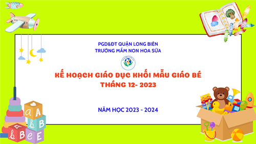 Kế hoạch giáo dục tháng 12/2023