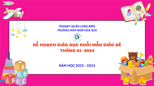 Kế hoạch giáo dục tháng 1/2024