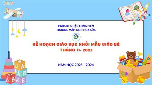 Kế hoạch giáo dục tháng 11/2023