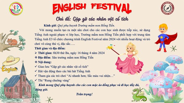 Thông báo: Chương trình lễ hội Tiếng Anh