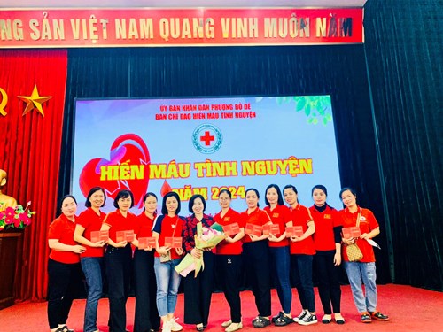 Trường Mầm non Hồng Tiến với Ngày hội hiến máu tình nguyện năm 2024