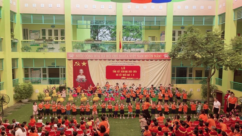 Trường mầm non Long Biên tổ chức Lễ tổng kết năm học 2023- 2024- Vui tết thiếu nhi 1-6