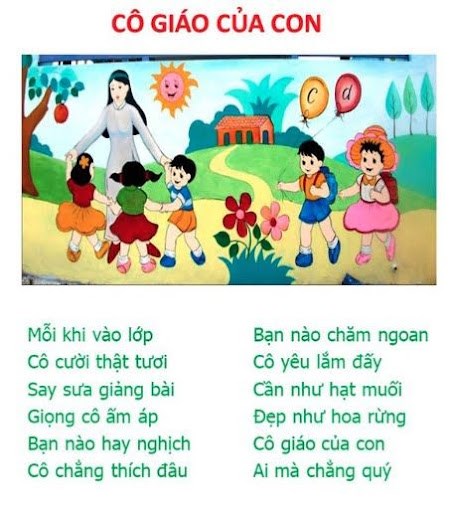 Bài thơ   Cô giáo của con 