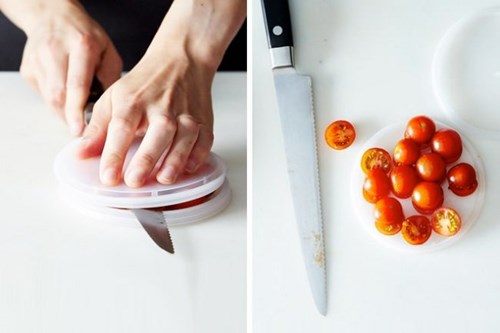 Cách cắt cà chua bi