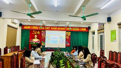 Hội nghị trực tuyến giới thiệu sách giáo khoa lớp 5 theo Chương trình GDPT 2018 tại trường Tiểu học Ái Mộ A
