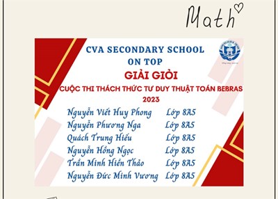 Chúc mừng học sinh trường THCS Chất lượng cao Chu Văn An đạt giải cao trong kì thi Thách thức tư duy thuật toán Bebras năm 2023