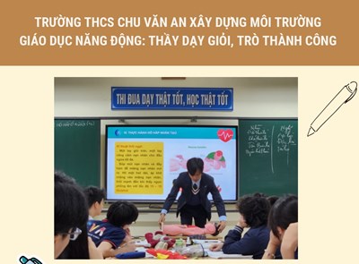 Trường THCS Chu Văn An xây dựng môi trường giáo dục năng động, thầy dạy giỏi, trò thành công