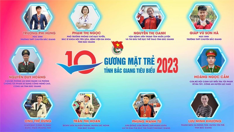 10 Gương mặt trẻ tỉnh Bắc Giang tiêu biểu 2023