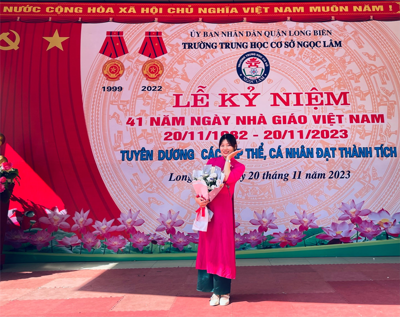 Nhà giáo Nguyễn Thu An – Một bông hoa khoe sắc trong vườn hoa của trường THCS Ngọc Lâm