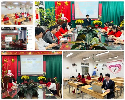 Sinh hoạt chuyên môn liên trường THCS Ngô Gia Tự - Quận Long Biên và THCS Tam Đồng - Huyện Mê Linh