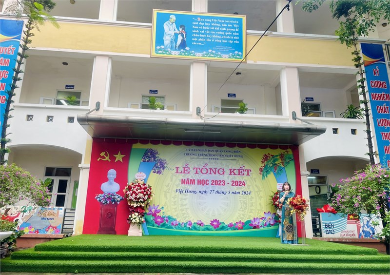 Trường THCS Việt Hưng tổ chức Lễ tổng kết năm học 2023-2024