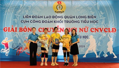 Giải bóng chuyền hơi nữ công nhân, viên chức, lao động cụm Công đoàn khối Tiểu học