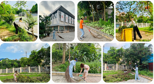 Trường Tiểu học Đô Thị Việt Hưng chung tay xây dựng  trường học “Xanh – sạch – đẹp – văn  minh – an toàn”