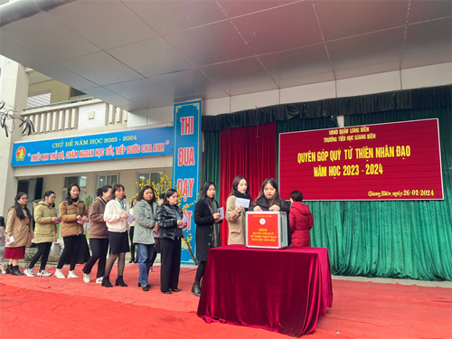 Phong trào từ thiện – một nghĩa cử cao đẹp của thầy và trò trường Tiểu học Giang Biên
