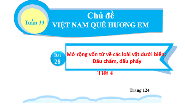 BGĐT-Tiếng Việt 2-Bài 28-Tiết 4-Tuần 33