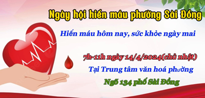 CBGVNV trường Tiểu học Sài Đồng tham gia ngày hội hiến máu nhân đạo