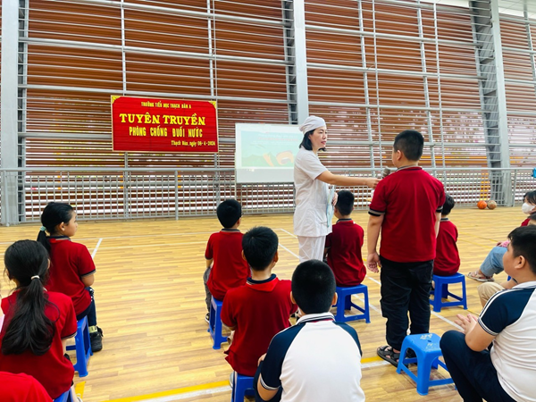 Trường Tiểu học Thạch Bàn A tuyên truyền phòng, chống tai nạn đuối nước ở trẻ em