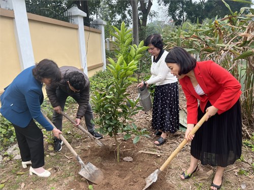 Trường Tiểu học Việt Hưng hưởng ứng “Tết trồng cây đời đời nhớ ơn Bác Hồ”