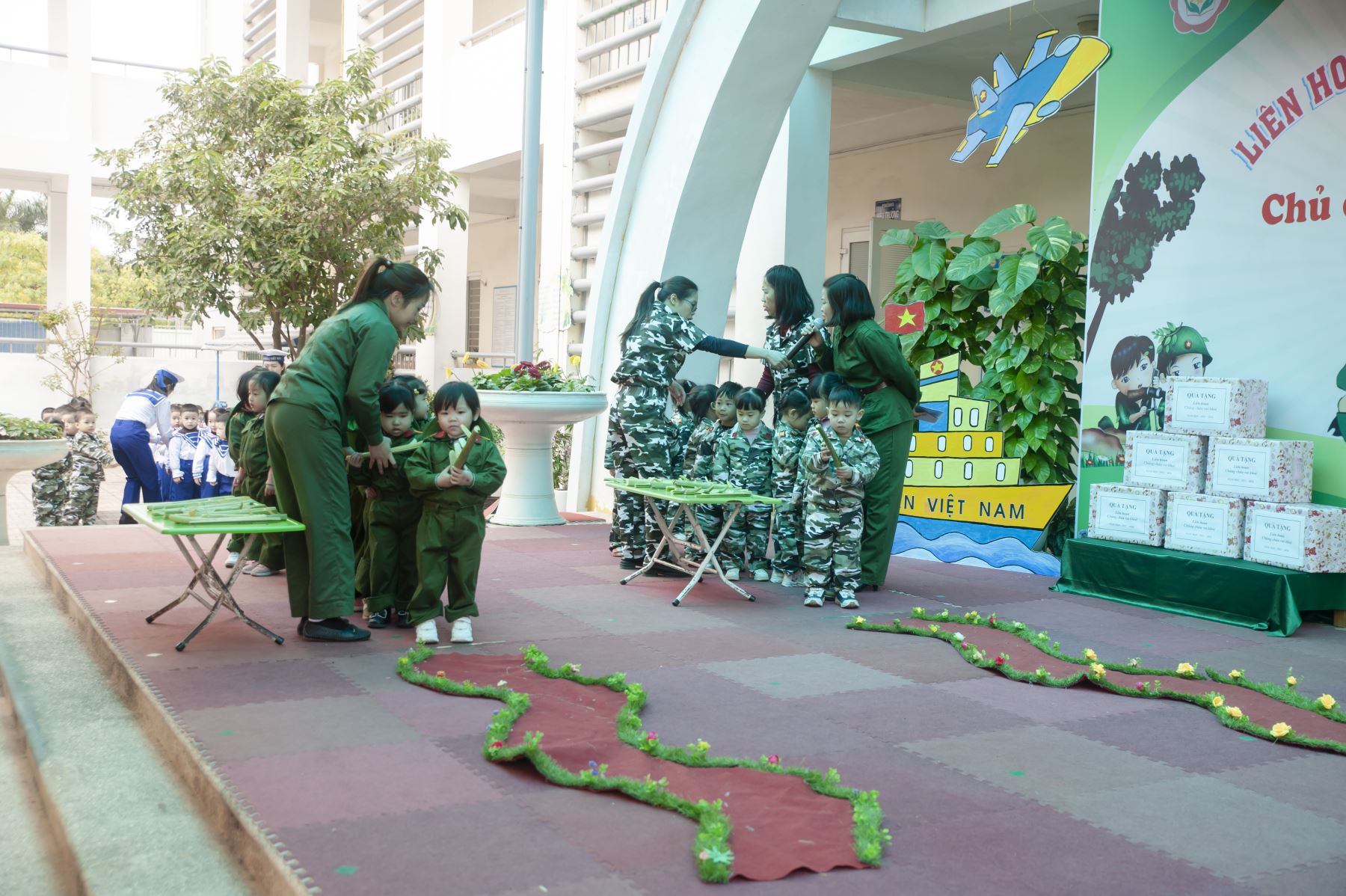 Trường MN Ánh Sao, kỷ niệm ngày 22/12 ngày thành lập quân đội nhân dân Việt Nam