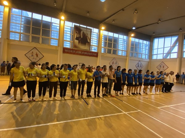 Công đoàn trường MN Ánh Sao tham gia ngày hội văn hóa thể thao trong CNVCLĐ quận Long Biên năm 2023 do Liên đoàn lao động Quận tổ chức.
