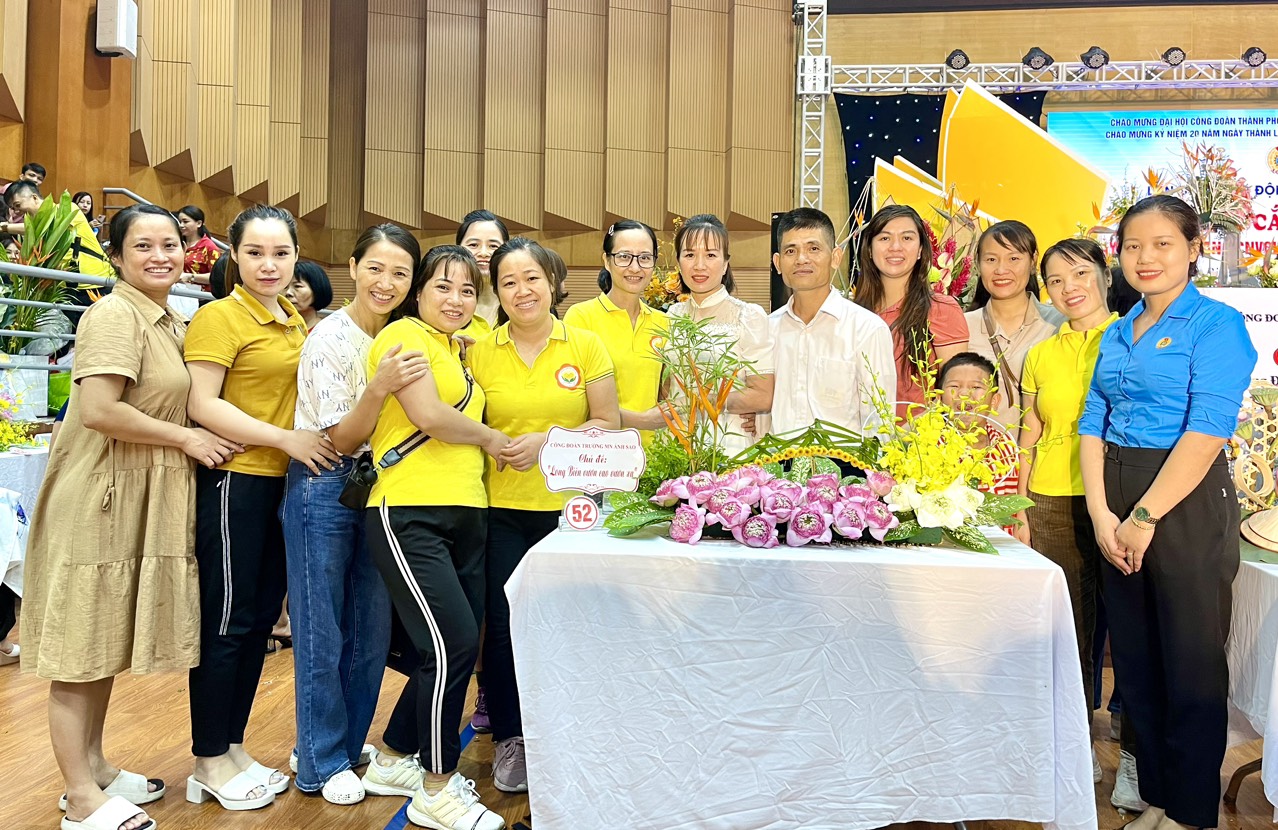 Công đoàn trường MN Ánh Sao tham gia ngày hội văn hóa thể thao trong CNVCLĐ quận Long Biên năm 2023 do Liên đoàn lao động Quận tổ chức.