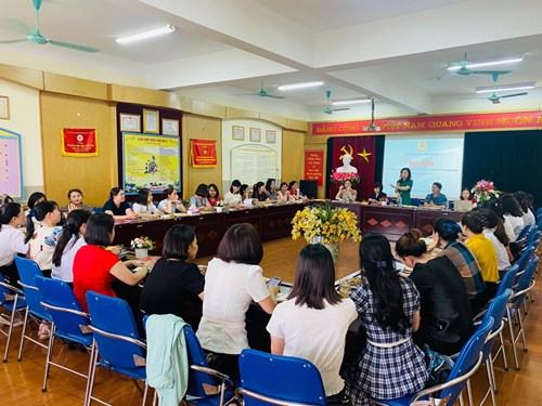 LĐLĐ quận Long Biên tổ chức hội nghị đánh giá thi đua công đoàn khối Mầm non năm học 2022-2023