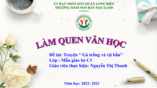 Giáo án truyện  Gà trống và vịt bầu - GV: Nguyễn Thị Thanh