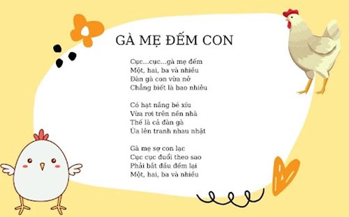 Bài thơ: Gà mẹ đếm con - MGN B1