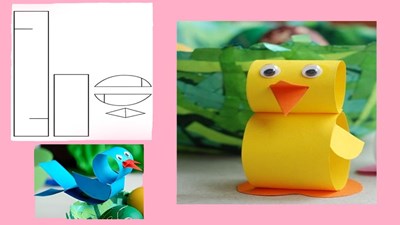 Cách làm đồ chơi bằng giấy hình con chim