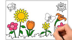 Tạo hình:  Vẽ vườn hoa 