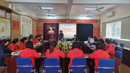 Chị bộ trường Mầm non Đô thị Việt Hưng tổ chức sinh hoạt chuyên đề quý IV năm 2023