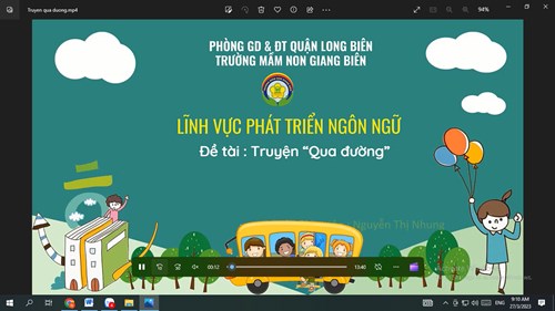 LQVH: Truyện  Qua đường - Lứa tuổi MGL 5-6 tuổi- MN Giang Biên